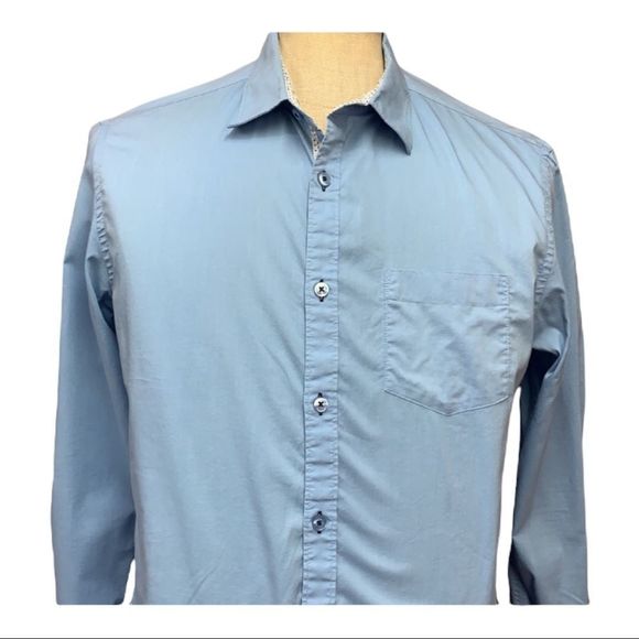 SzL Lin NYC Blue Button Down Shirt 👔 - Picture 3 of 8